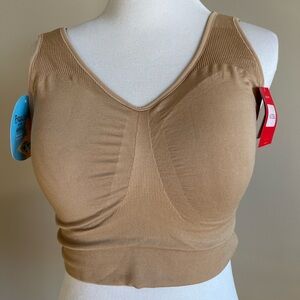 NWT Spanx Tan/Black WireFree Reversible Tank Comfort Bra Size 3X